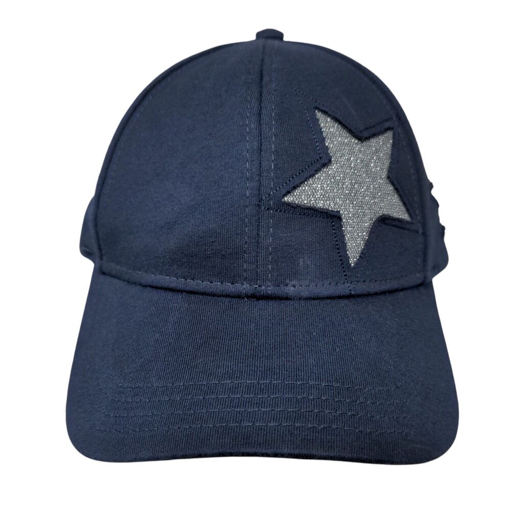 C.C Exclusives Strapback Hat Blue OSFA Adjustable Stars 6 Panel Cotton